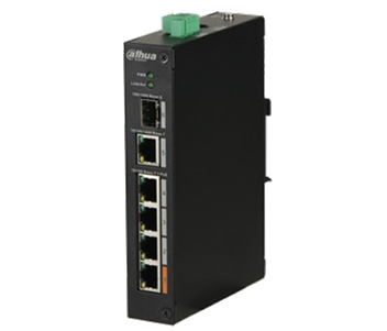Некерований PoE комутатор Dahua DH-PFS3106-4ET-60 (4 порти PoE, 100 Мбіт/с)