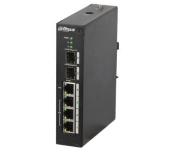 POE комутатор Dahua DH-PFS4206-4P-96, 4 POE порти, 6 портів, керований