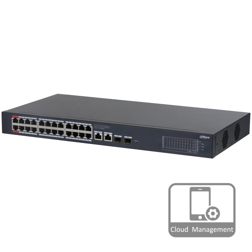 Комутатор 26 портів керований              Dahua DH-CS4228-24GT-240 PoE          