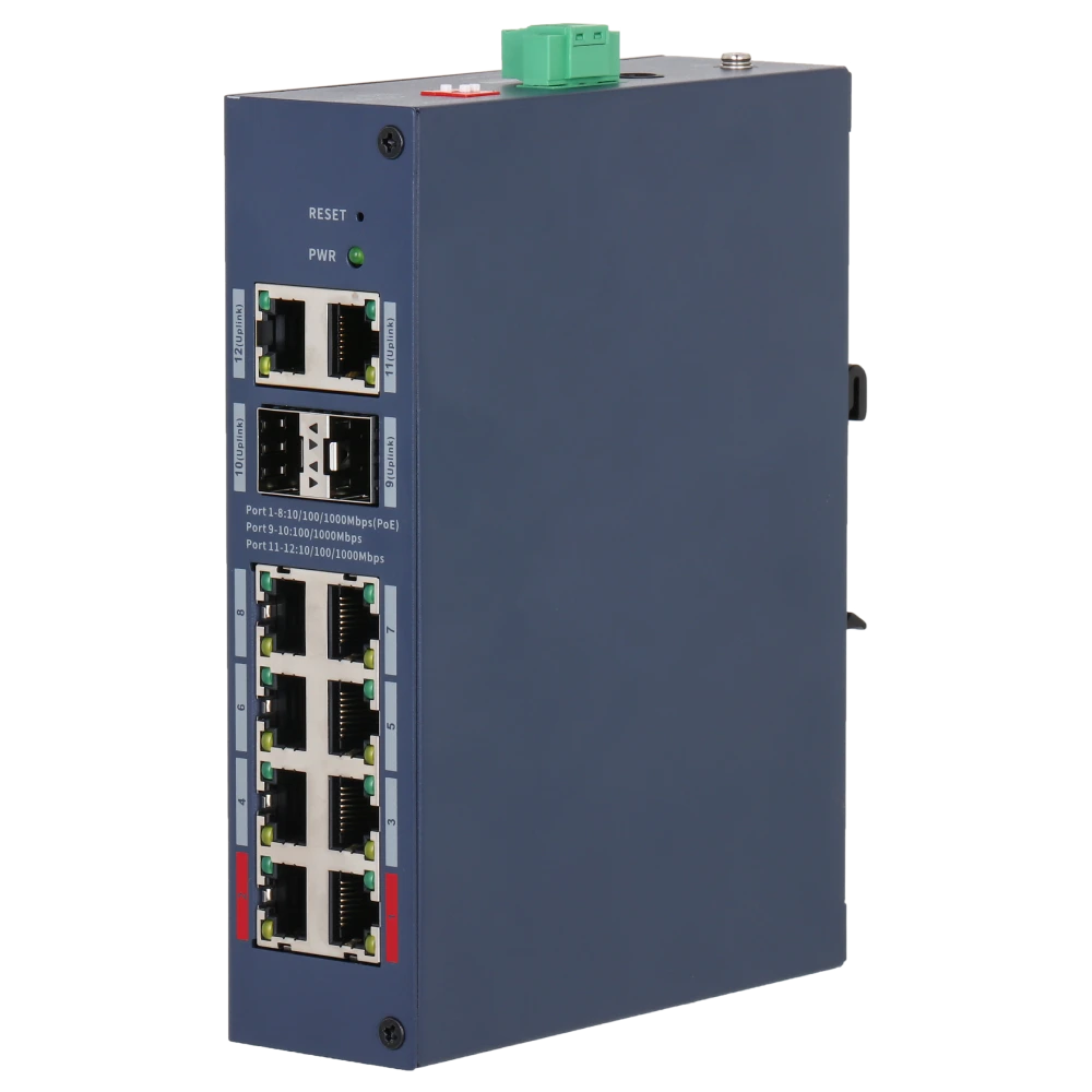Комутатор 12 портів керований              Dahua DH-CHS4212-8GT-110 PoE          