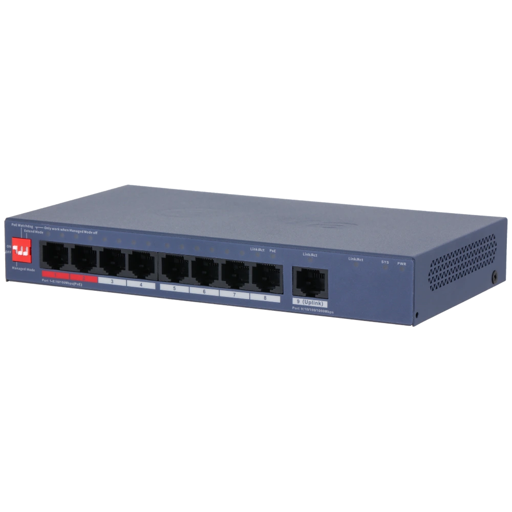 Комутатор 8 портів керований              Dahua DH-CS4009-8ET1GT-110          
